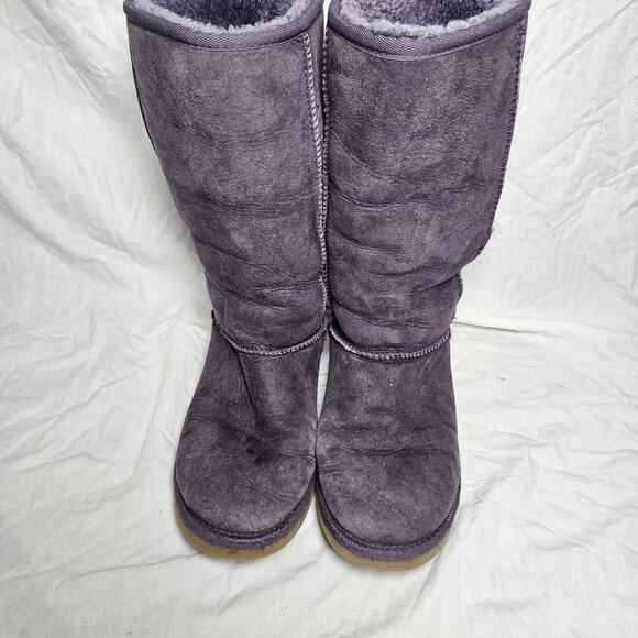 UGG CLASSIC TALL PURPLE VIOLET SUEDE SHEEPSKIN WOMEN'S BOOTS SIZE 8 - Picture 4 of 8